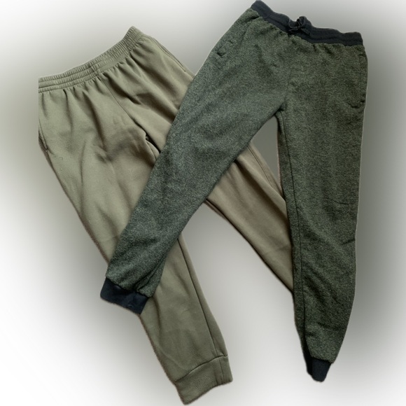 Bundle 3 Men's large Athletic sweat & Track Pants white, black Stripes, 2 green - Picture 10 of 11